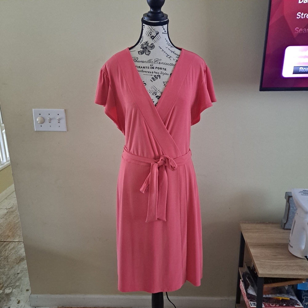 Nine West Pink Flutter Sleeve Midi Sundressby Nine West. NWOT